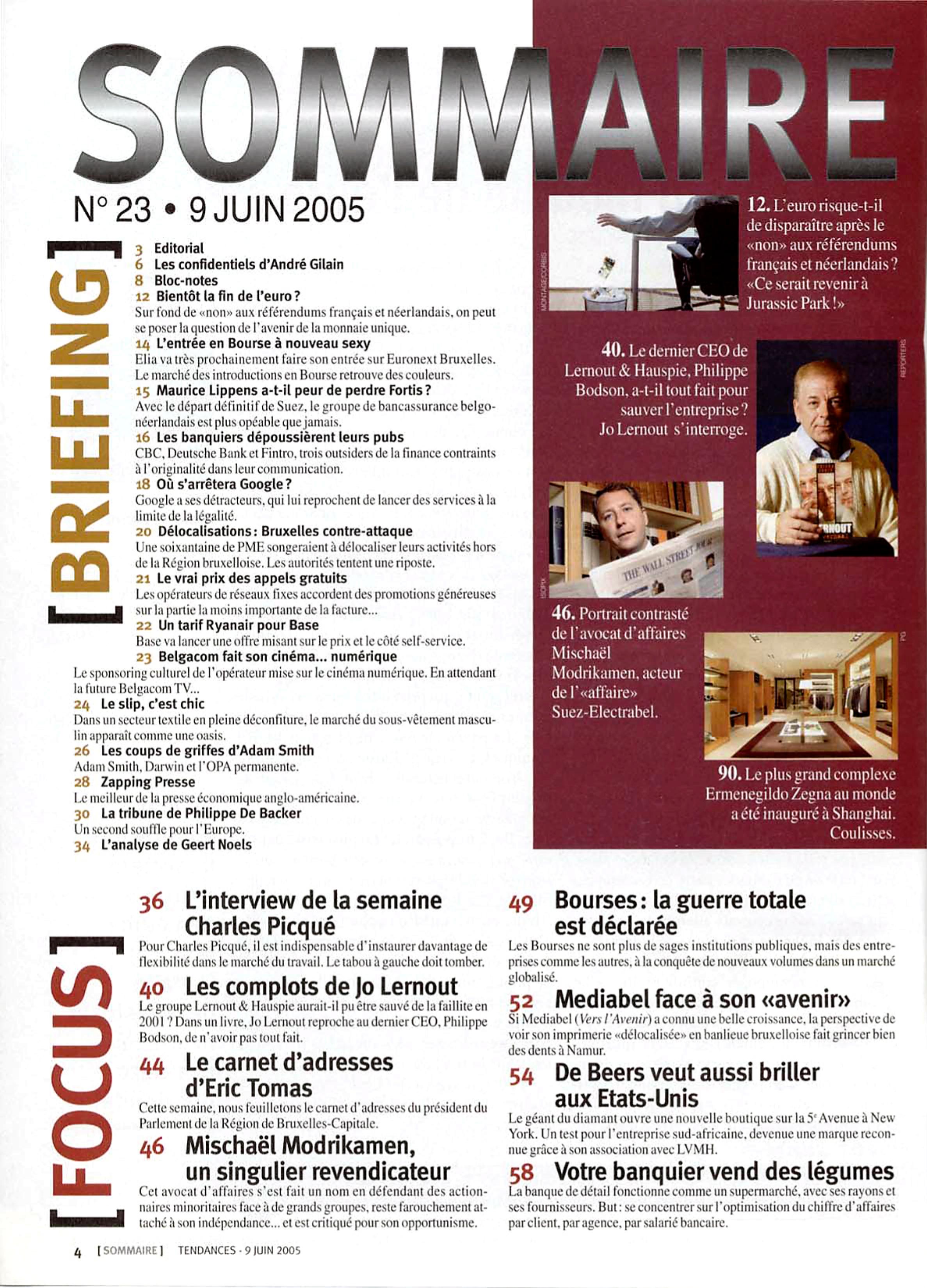 Trends-Tendances – A combative lawyer on the front page